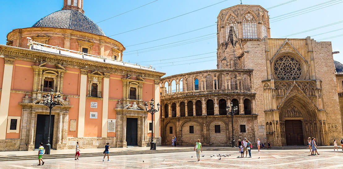 Saint Mary's Sqaure in Valencia, Spain
